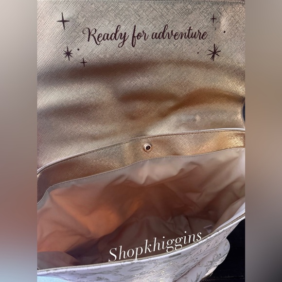 NWT B&BW Disney Princess Backpack with Gold Bow Top & Charms (Design 1) - Picture 10 of 16